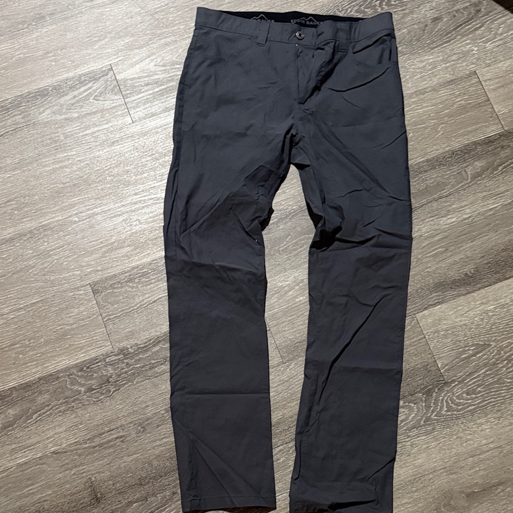 Eddie Bauer Men's Dark Gray Chinos